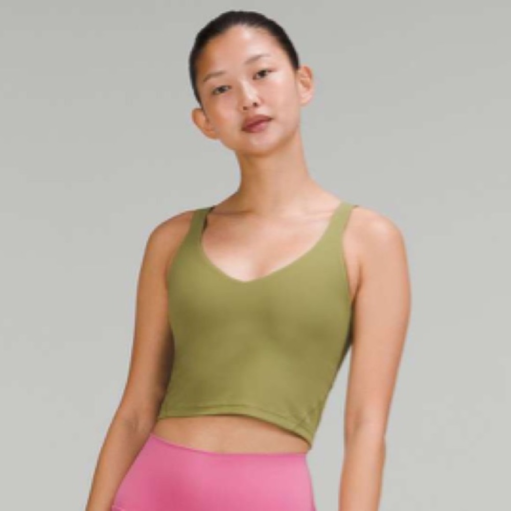 NWOT Lululemon Align Tank Top in Bronze Green, size 8